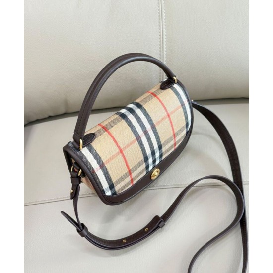 1:1 Replica Burberry Highlands Shoulder Bag Dark Coffee Knockoff