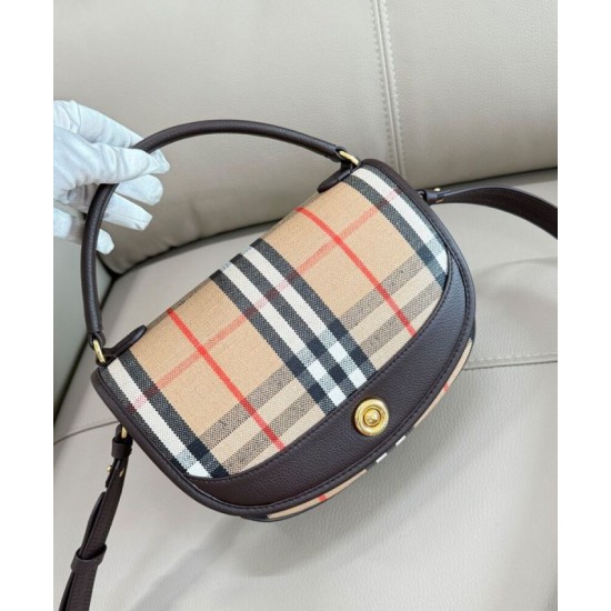1:1 Replica Burberry Highlands Shoulder Bag Dark Coffee Knockoff