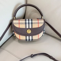 1:1 Replica Burberry Mini Highlands Bag Dark Coffee Knockoff