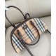 AAA Replica Burberry Canvas Highlands Bowling Handbag Dark Coffee 1:1 Replica Burberry Canvas Highlands Bowling Handbag Dark Coffee Knockoff