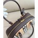 AAA Replica Burberry Canvas Highlands Bowling Handbag Dark Coffee 1:1 Replica Burberry Canvas Highlands Bowling Handbag Dark Coffee Knockoff
