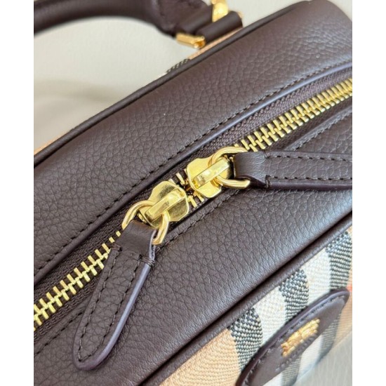 AAA Replica Burberry Highlands Mini Tote Bag Burberry Check Dark Coffee 1:1 Replica Burberry Highlands Mini Tote Bag Burberry Check Dark Coffee Knockoff