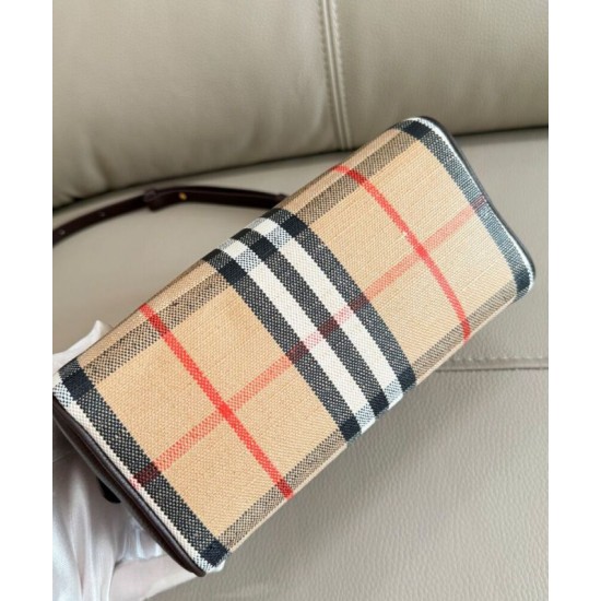 AAA Replica Burberry Highlands Mini Tote Bag Burberry Check Dark Coffee 1:1 Replica Burberry Highlands Mini Tote Bag Burberry Check Dark Coffee Knockoff
