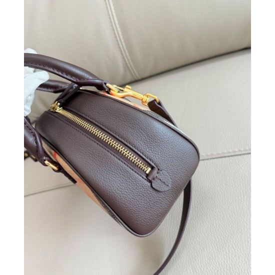 AAA Replica Burberry Highlands Mini Tote Bag Burberry Check Dark Coffee 1:1 Replica Burberry Highlands Mini Tote Bag Burberry Check Dark Coffee Knockoff