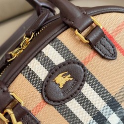AAA Replica Burberry Highlands Mini Tote Bag Burberry Check Dark Coffee 1:1 Replica Burberry Highlands Mini Tote Bag Burberry Check Dark Coffee Knockoff