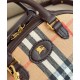 AAA Replica Burberry Highlands Mini Tote Bag Burberry Check Dark Coffee 1:1 Replica Burberry Highlands Mini Tote Bag Burberry Check Dark Coffee Knockoff