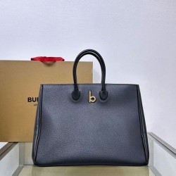 1:1 Replica Burberry Medium Rocking Horse Tote Bag Black Knockoff