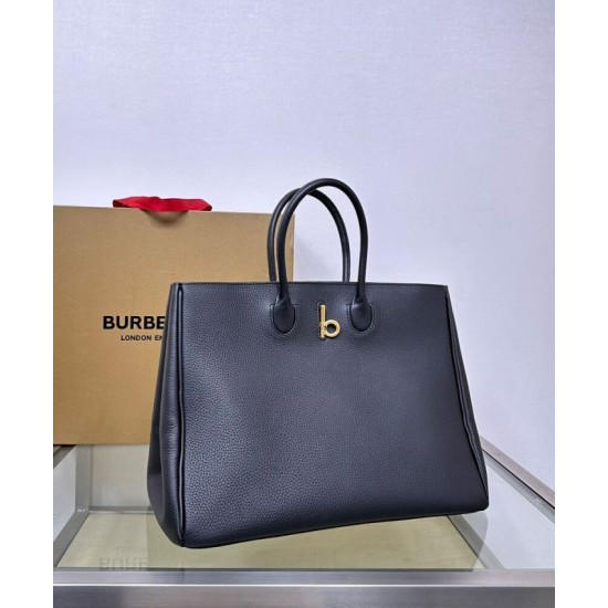 AAA Replica Burberry Medium Rocking Horse Tote Bag Black 1:1 Replica Burberry Medium Rocking Horse Tote Bag Black Knockoff