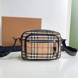 1:1 Replica Burberry Vintage Check Shoulder Bag Apricot Knockoff