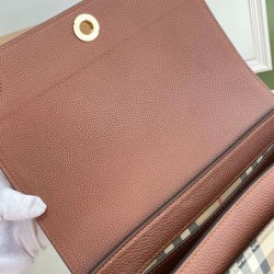AAA Replica Burberry Vintage Check Note Shoulder Bag Coffee 1:1 Replica Burberry Vintage Check Note Shoulder Bag Coffee Knockoff