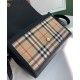 AAA Replica Burberry Vintage Check Note Shoulder Bag Black 1:1 Replica Burberry Vintage Check Note Shoulder Bag Black Knockoff