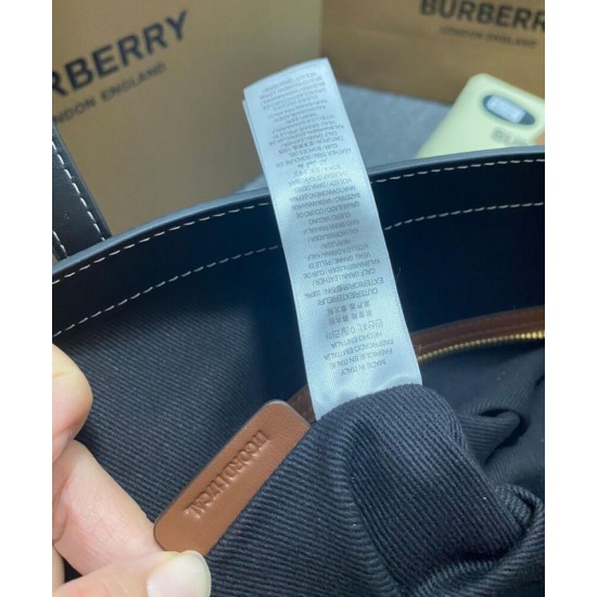 AAA Replica Burberry Checked Tote Bag Dark Coffee 1:1 Replica Burberry Checked Tote Bag Dark Coffee Knockoff