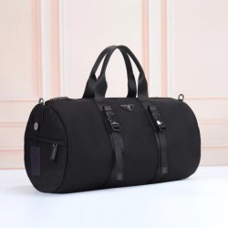 1:1 Replica Prada Re-Nylon Saffiano Travel Bag 2VC015 Black Knockoff