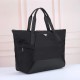 1:1 Replica Prada Re-Nylon Tote Bag with Black Leather Trim Knockoff