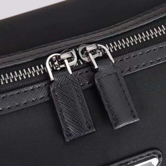 1:1 Replica Prada Re-Nylon Tote Bag with Black Leather Trim Knockoff