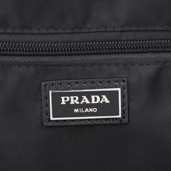 1:1 Replica Prada Re-Nylon Tote Bag with Black Leather Trim Knockoff