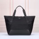 1:1 Replica Prada Re-Nylon Tote Bag with Black Leather Trim Knockoff