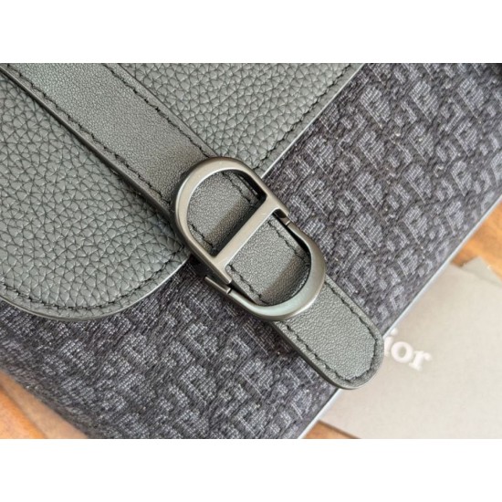 AAA Replica Dior Daily Oblique shoulder bag black jacquard canvas 1:1 Replica Dior Daily Oblique shoulder bag black jacquard canvas Knockoff