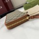 1:1 Replica Gucci GG Emblem Zip Around Wallet 821803/819122 Brown Knockoff