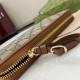1:1 Replica Gucci GG Emblem Zip Around Wallet 821803/819122 Brown Knockoff
