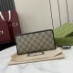 1:1 Replica Gucci GG Emblem Zip Around Wallet 821803/819122 Black Knockoff