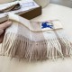 1:1 Replica Burberry Equestrian Knight Check Cashmere Scarf 32 x 180 cm Beige Knockoff