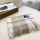 1:1 Replica Burberry Equestrian Knight Check Cashmere Scarf 32 x 180 cm Beige Knockoff