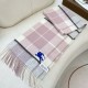 1:1 Replica Burberry Equestrian Knight Check Cashmere Scarf 32 x 180 cm Pink Knockoff