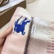 1:1 Replica Burberry Equestrian Knight Check Cashmere Scarf 32 x 180 cm Pink Knockoff