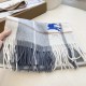1:1 Replica Burberry Equestrian Knight Check Cashmere Scarf 32 x 180 cm Grey Knockoff