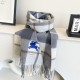 1:1 Replica Burberry Equestrian Knight Check Cashmere Scarf 32 x 180 cm Grey Knockoff
