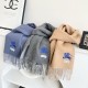1:1 Replica Burberry Classic Reversible Cashmere Scarf 32 x 180 cm Brown/Grey Knockoff