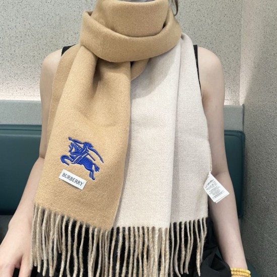 1:1 Replica Burberry Classic Reversible Cashmere Scarf 32 x 180 cm Brown/Grey Knockoff