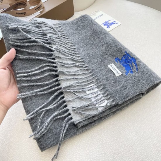 1:1 Replica Burberry Classic Reversible Cashmere Scarf 32 x 180 cm Grey Knockoff