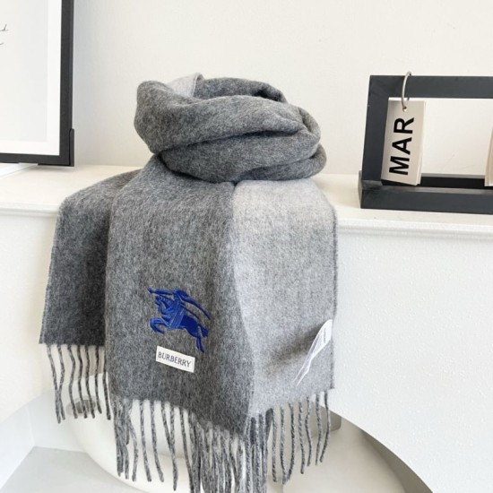 1:1 Replica Burberry Classic Reversible Cashmere Scarf 32 x 180 cm Grey Knockoff