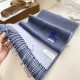 1:1 Replica Burberry Classic Reversible Cashmere Scarf 32 x 180 cm Blue/Grey Knockoff