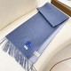 1:1 Replica Burberry Classic Reversible Cashmere Scarf 32 x 180 cm Blue/Grey Knockoff