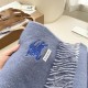 1:1 Replica Burberry Classic Reversible Cashmere Scarf 32 x 180 cm Blue/Grey Knockoff