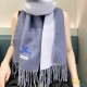 1:1 Replica Burberry Classic Reversible Cashmere Scarf 32 x 180 cm Blue/Grey Knockoff