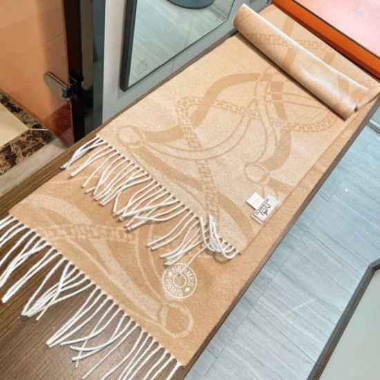 1:1 Replica Hermès Brides de Gala Désored scarf 32 x 180 cm taupe/beige Knockoff