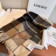 1:1 Replica Loewe reversible cashmere scarf with checkered pattern 30 x 180 cm Knockoff