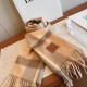 1:1 Replica Loewe reversible cashmere scarf with checkered pattern 30 x 180 cm brown Knockoff
