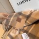 1:1 Replica Loewe reversible cashmere scarf with checkered pattern 30 x 180 cm brown Knockoff