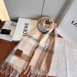 1:1 Replica Loewe reversible cashmere scarf with checkered pattern 30 x 180 cm pink Knockoff