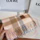 1:1 Replica Loewe reversible cashmere scarf with checkered pattern 30 x 180 cm pink Knockoff