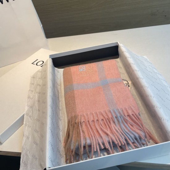 1:1 Replica Loewe reversible cashmere scarf 30 x 180 cm orange Knockoff