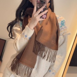 1:1 Replica Loewe reversible cashmere scarf 30 x 180 Brown Knockoff