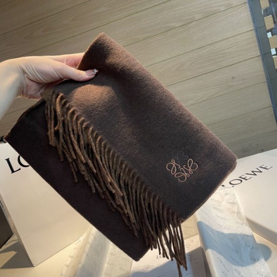 1:1 Replica Loewe reversible cashmere scarf 30 x 180 Brown Knockoff