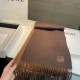 1:1 Replica Loewe reversible cashmere scarf 30 x 180 Brown Knockoff