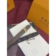 1:1 Replica Louis Vuitton Flowergram 20mm Reversible Belt with Silver LV Buckle Gray Knockoff
